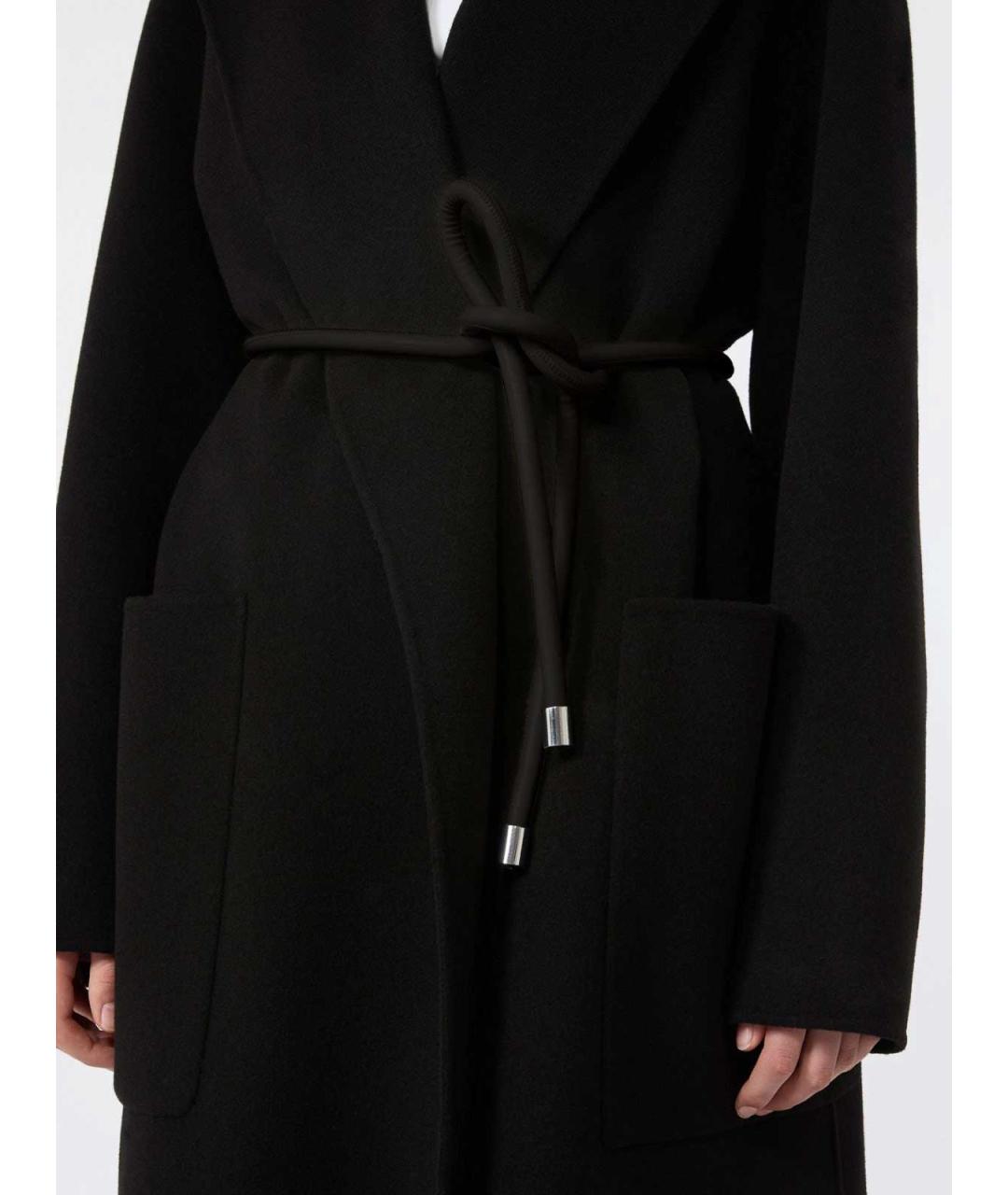SPORTMAX Черное шерстяное пальто, фото 3