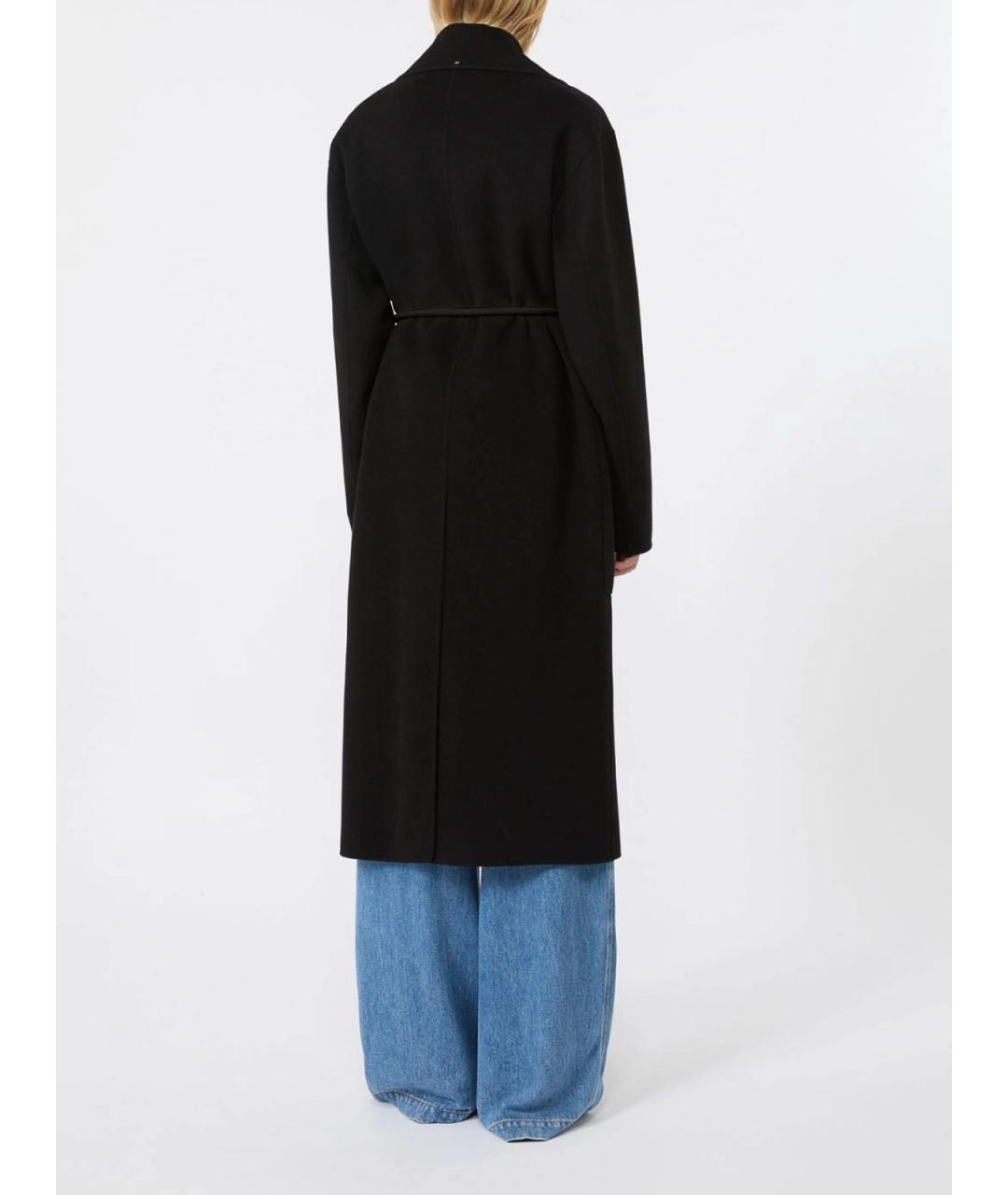 SPORTMAX Черное шерстяное пальто, фото 4