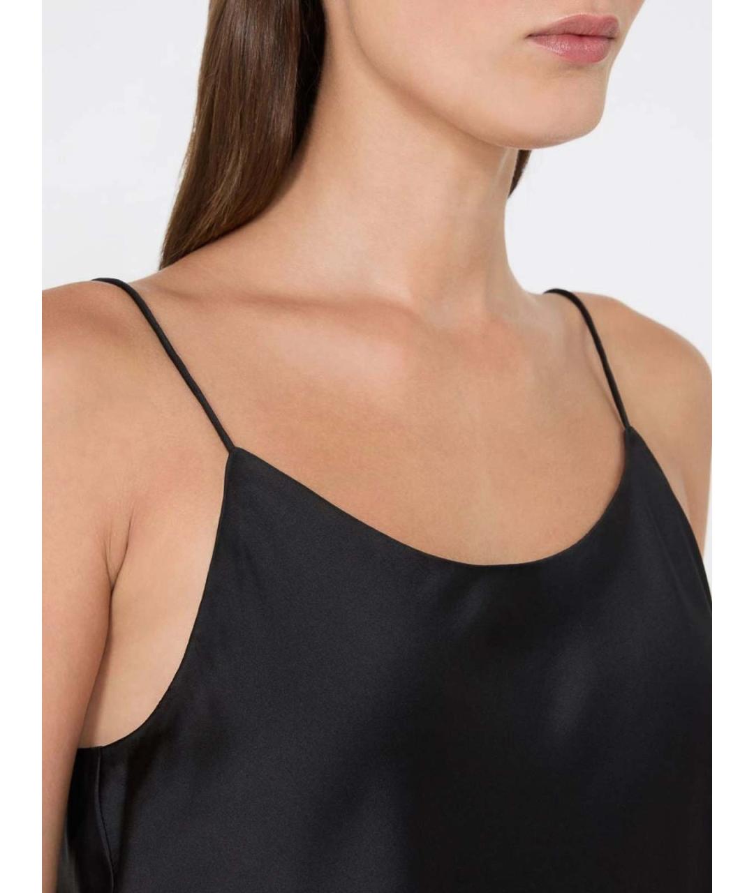 MAX MARA Черная шелковая майка, фото 4