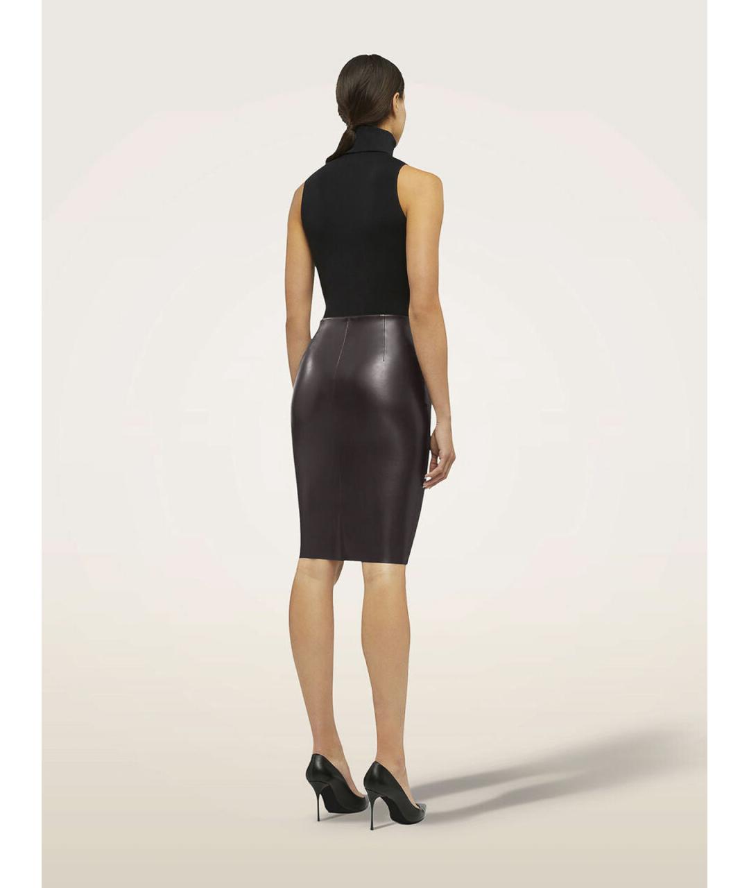 WOLFORD Коричневая полиэстеровая юбка миди, фото 3