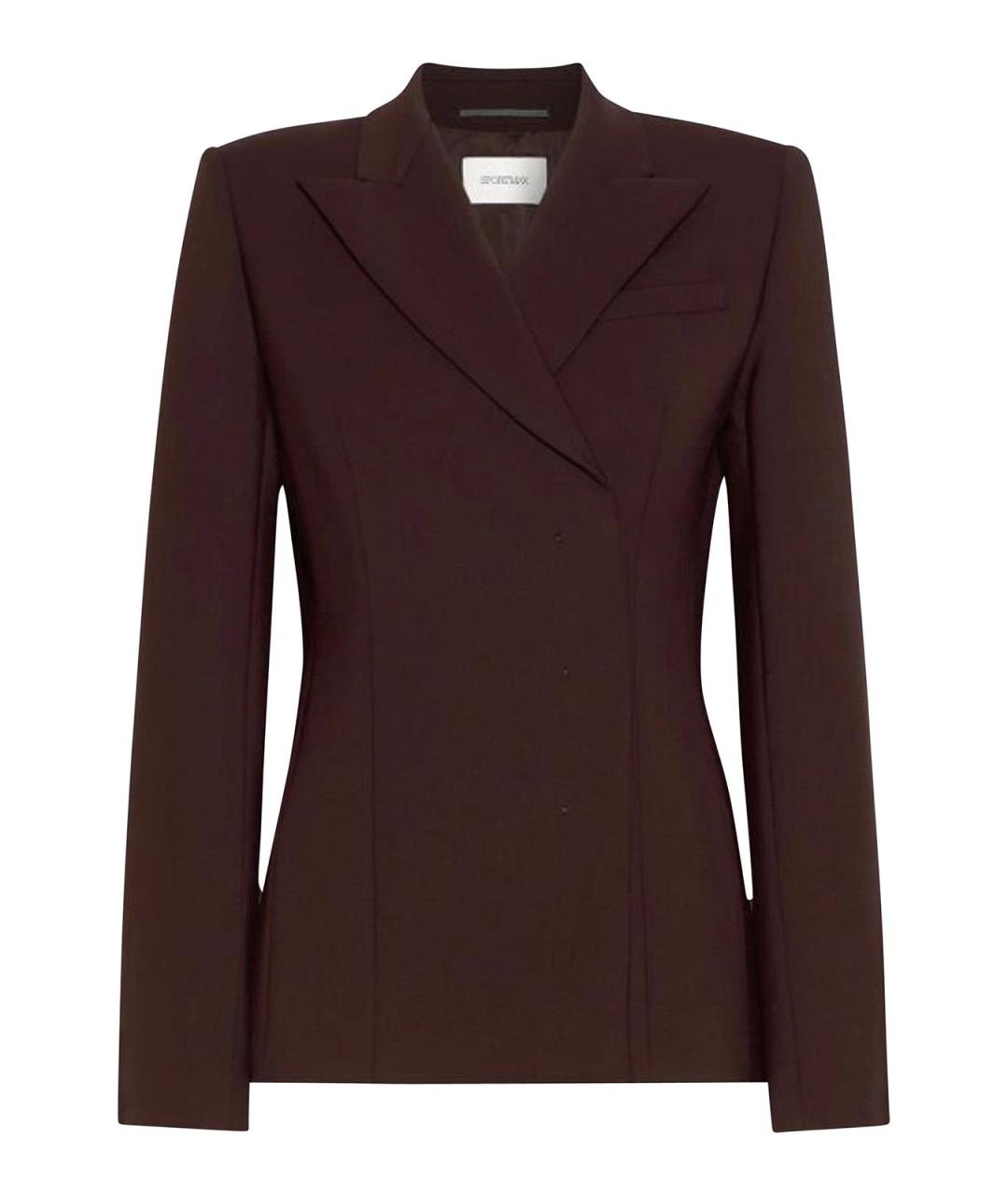 SPORTMAX Фиолетовый шерстяной жакет/пиджак, фото 1
