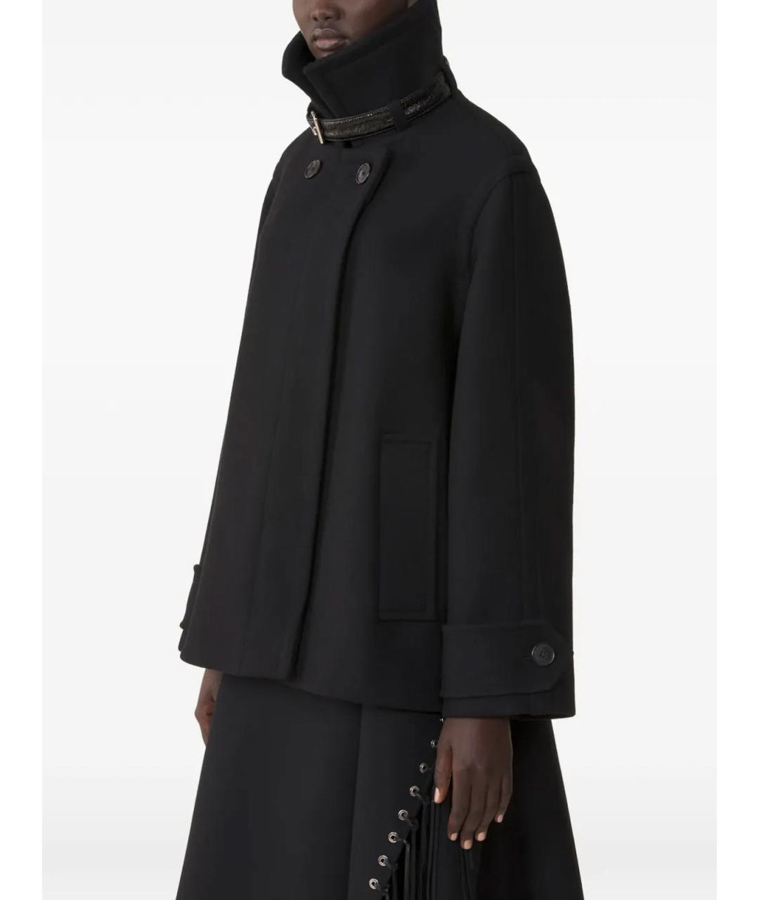 LANVIN Черное шерстяное пальто, фото 3