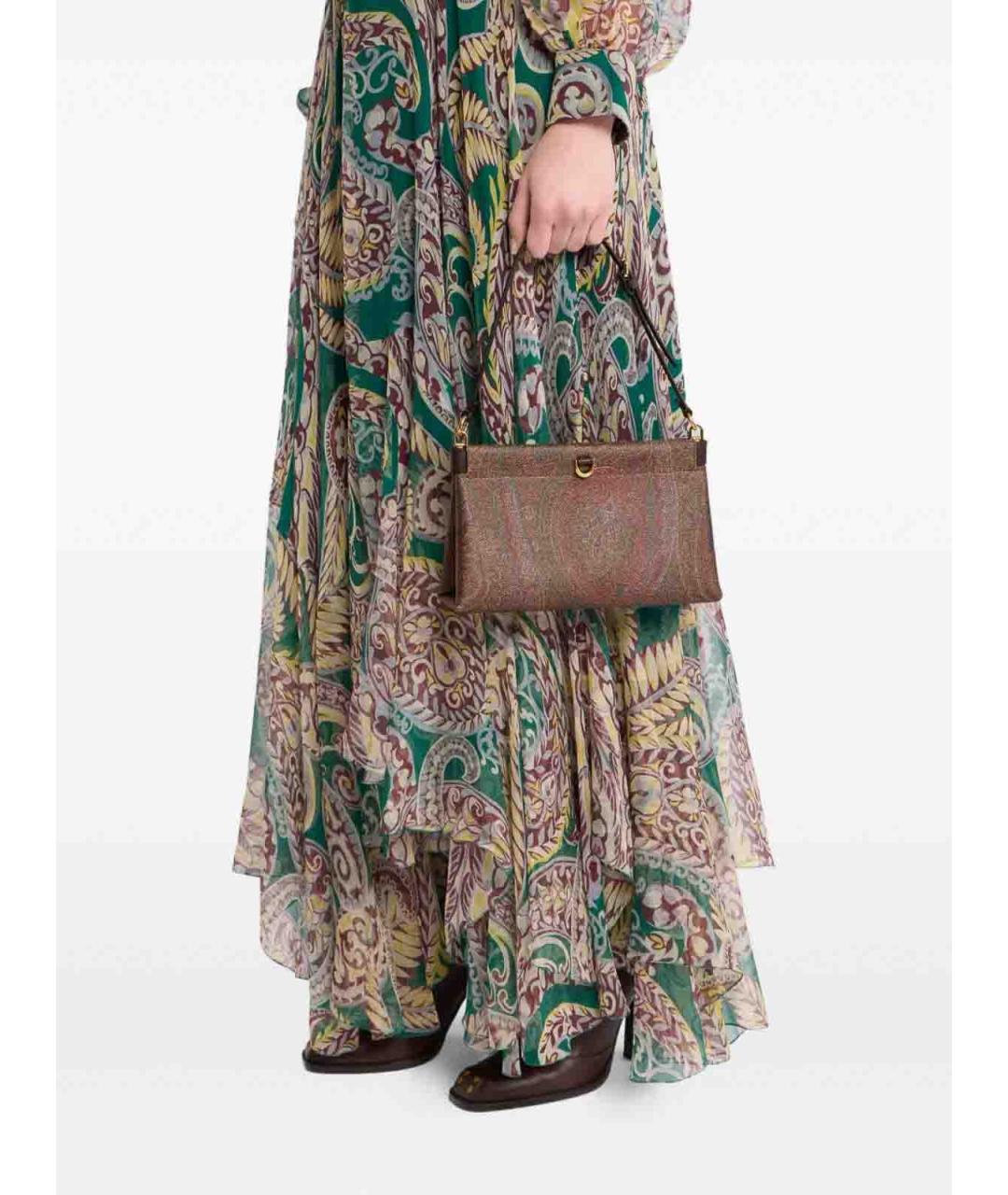 ETRO Коричневая тканевая сумка через плечо, фото 3