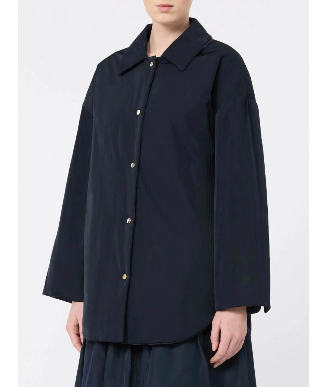 MAX MARA Синяя полиэстеровая куртка, фото 4