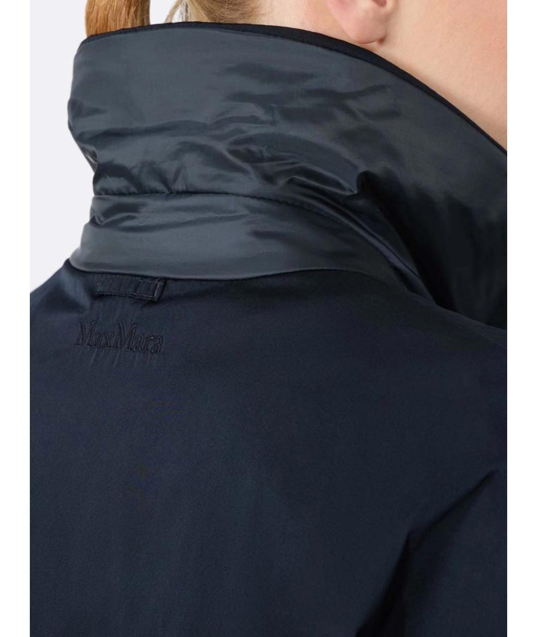 MAX MARA Синяя полиэстеровая куртка, фото 3