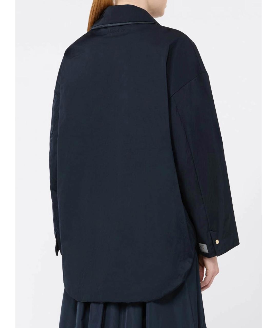 MAX MARA Синяя полиэстеровая куртка, фото 2