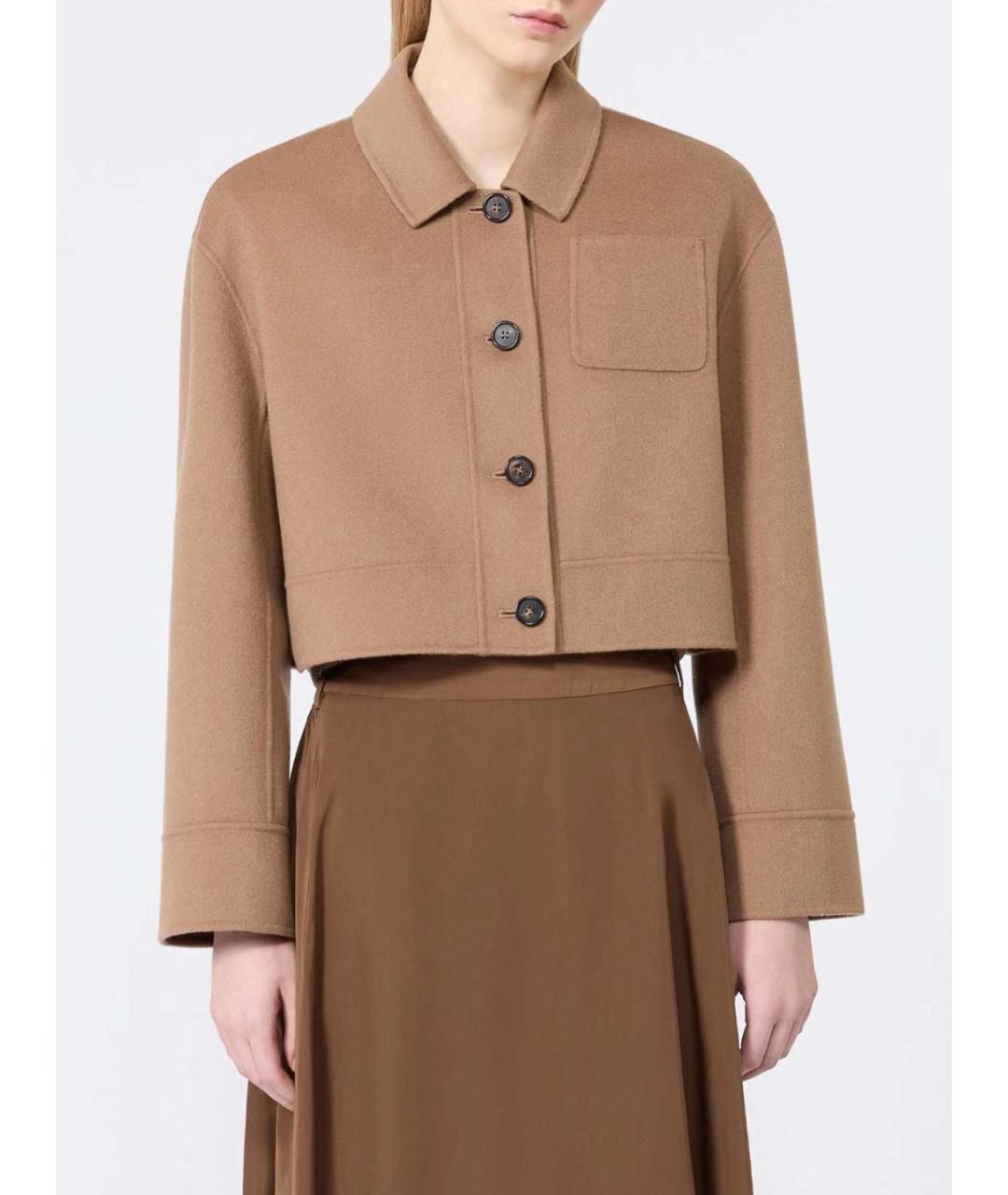 'S MAX MARA Бежевая шерстяная куртка, фото 3