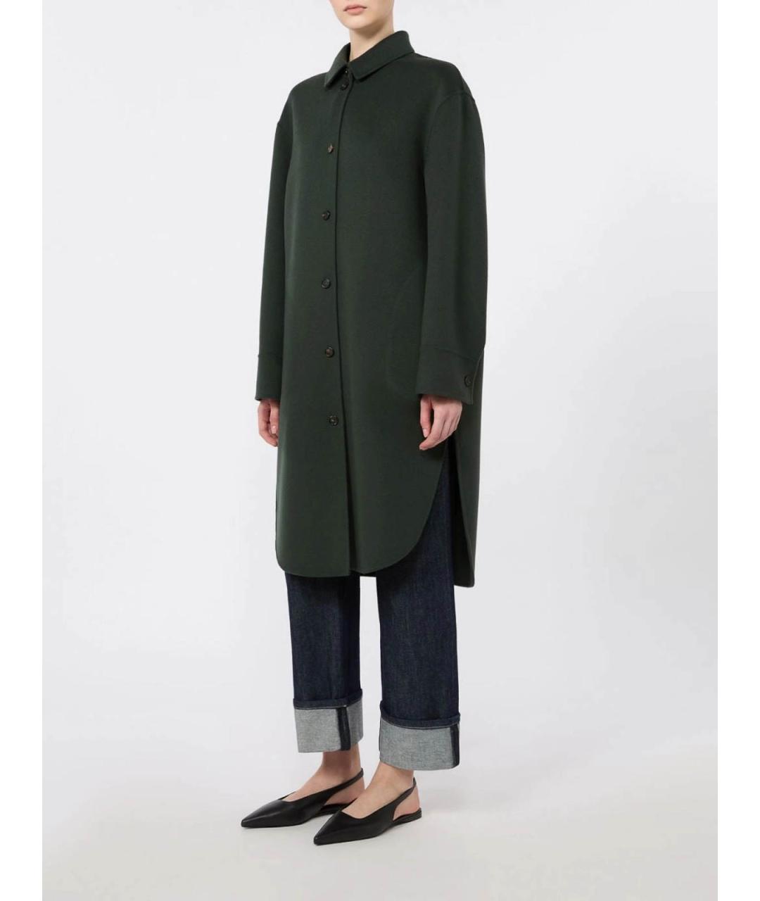 'S MAX MARA Зеленое шерстяное пальто, фото 3