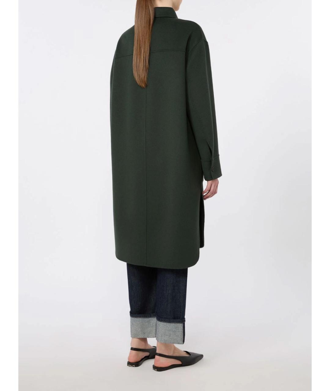 'S MAX MARA Зеленое шерстяное пальто, фото 4