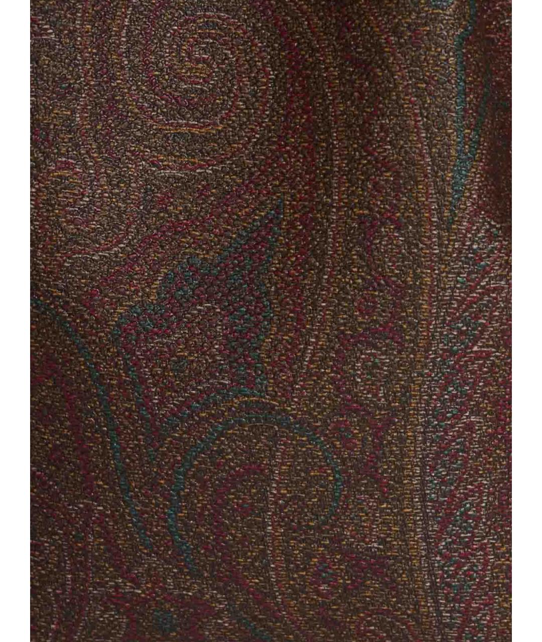 ETRO Коричневая кожаная сумка с короткими ручками, фото 5