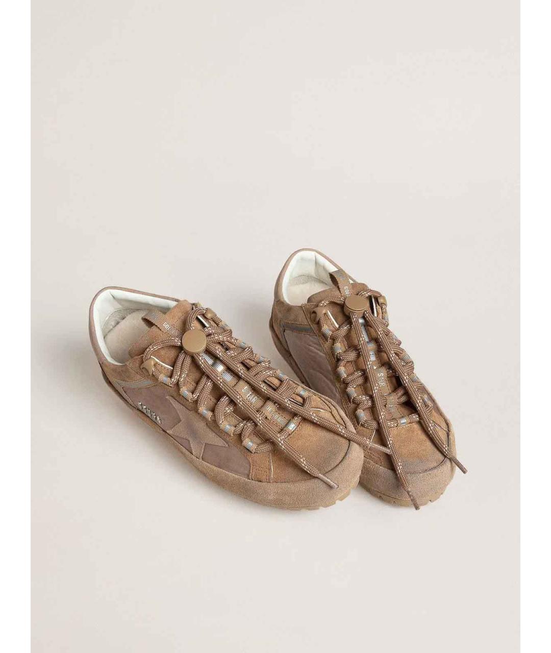 GOLDEN GOOSE Бежевые замшевые кеды, фото 2