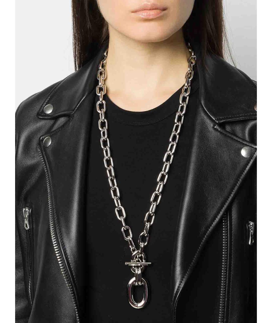 PACO RABANNE Серебряная металлическая подвеска, фото 3