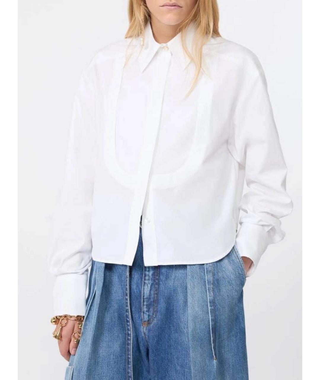 SPORTMAX Белая хлопковая рубашка, фото 3