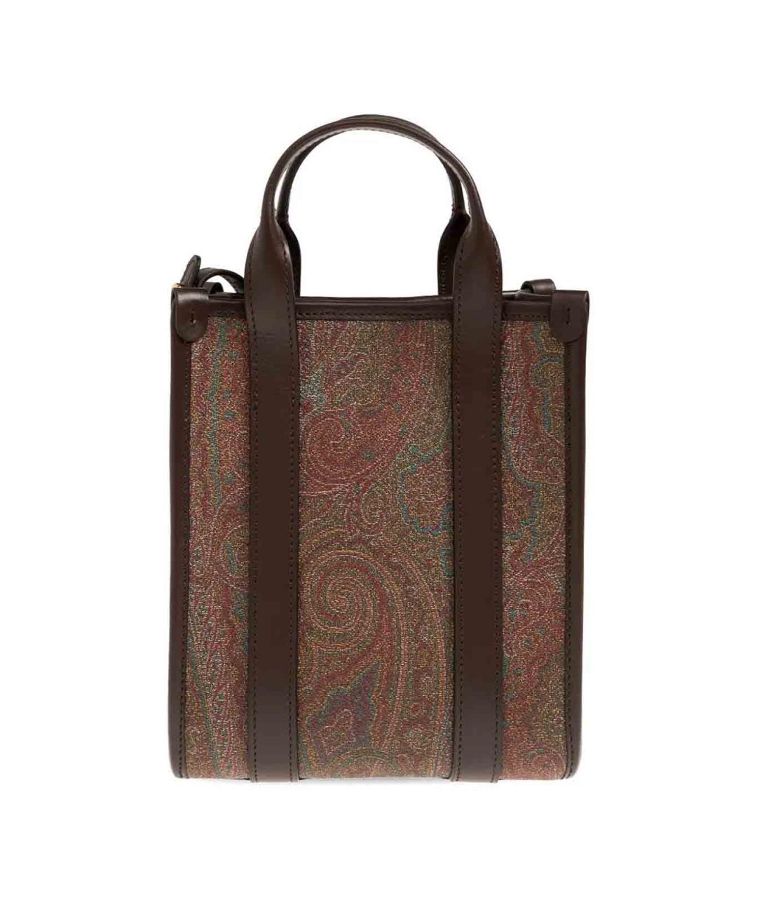 ETRO Коричневая кожаная сумка тоут, фото 3