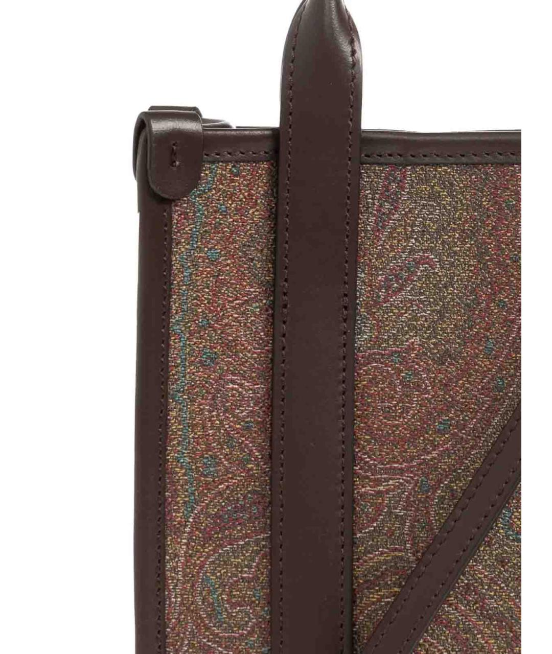 ETRO Коричневая кожаная сумка тоут, фото 4