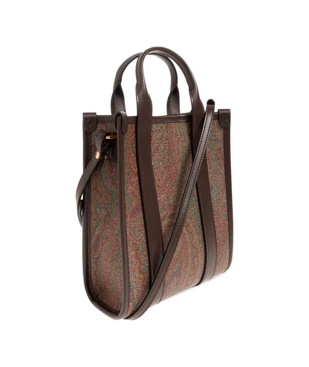 ETRO Коричневая кожаная сумка тоут, фото 2