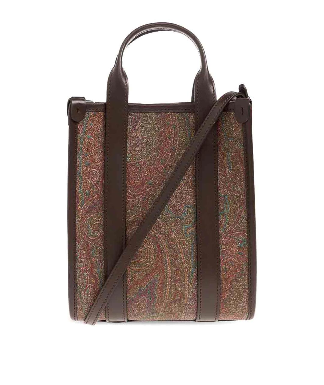 ETRO Коричневая кожаная сумка тоут, фото 1