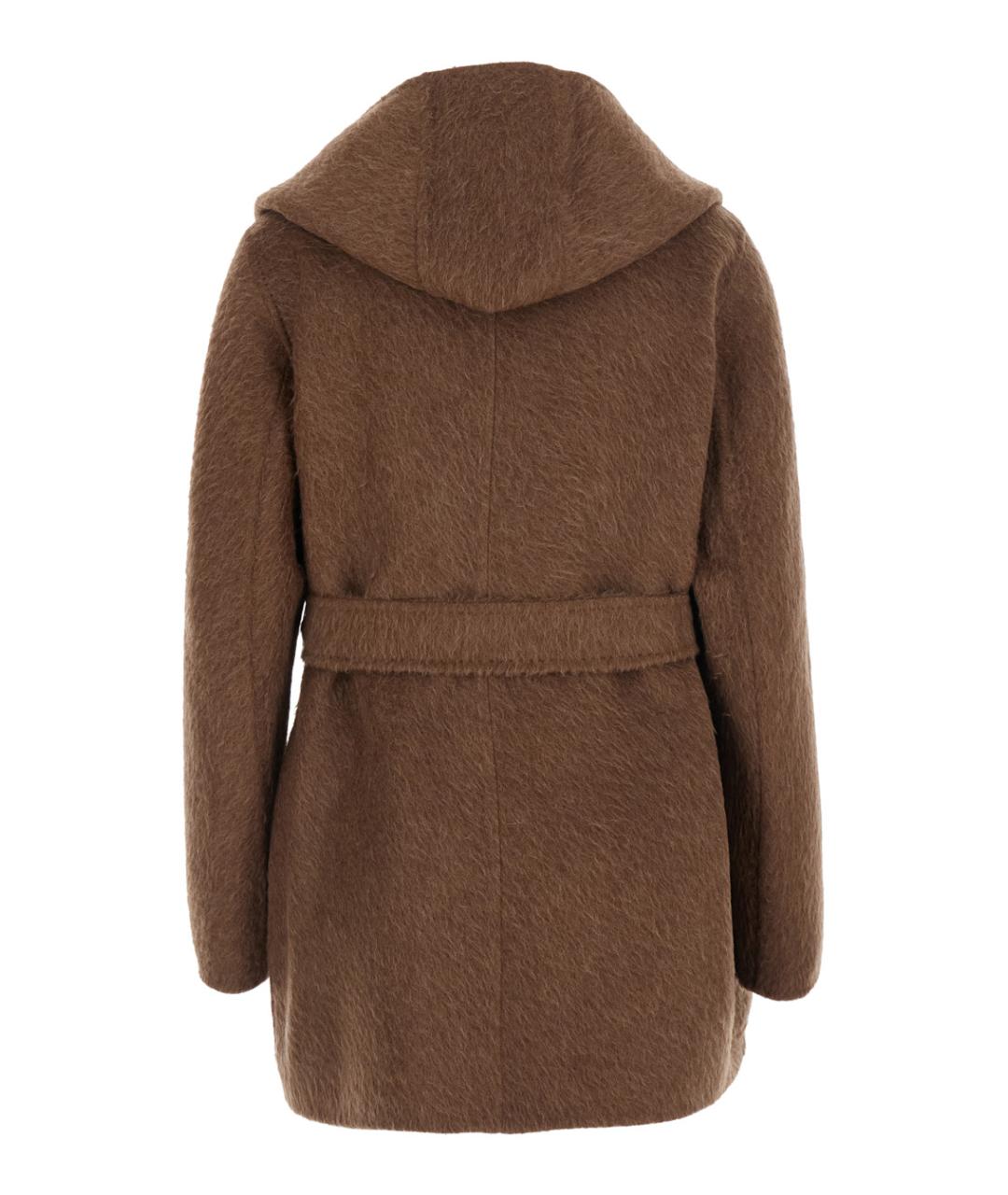 MAX MARA Коричневое шерстяное пальто, фото 2