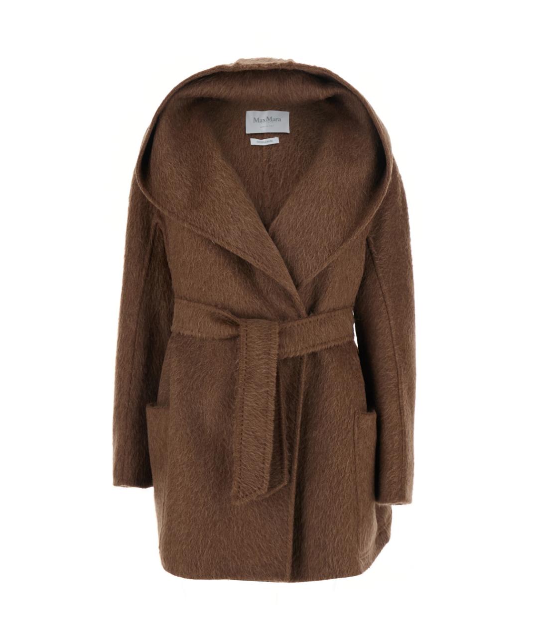 MAX MARA Коричневое шерстяное пальто, фото 4