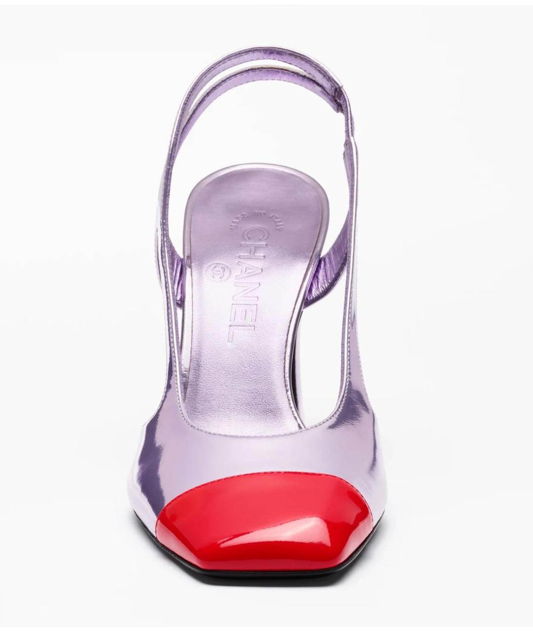 CHANEL Фиолетовые туфли из лакированной кожи, фото 4