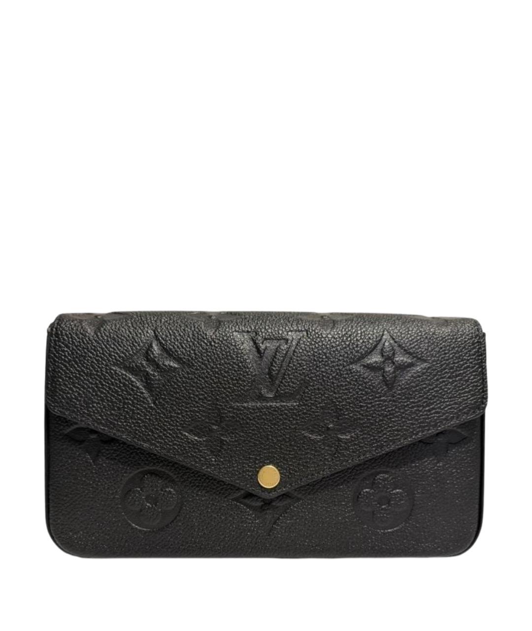 LOUIS VUITTON Черная кожаная сумка через плечо, фото 1