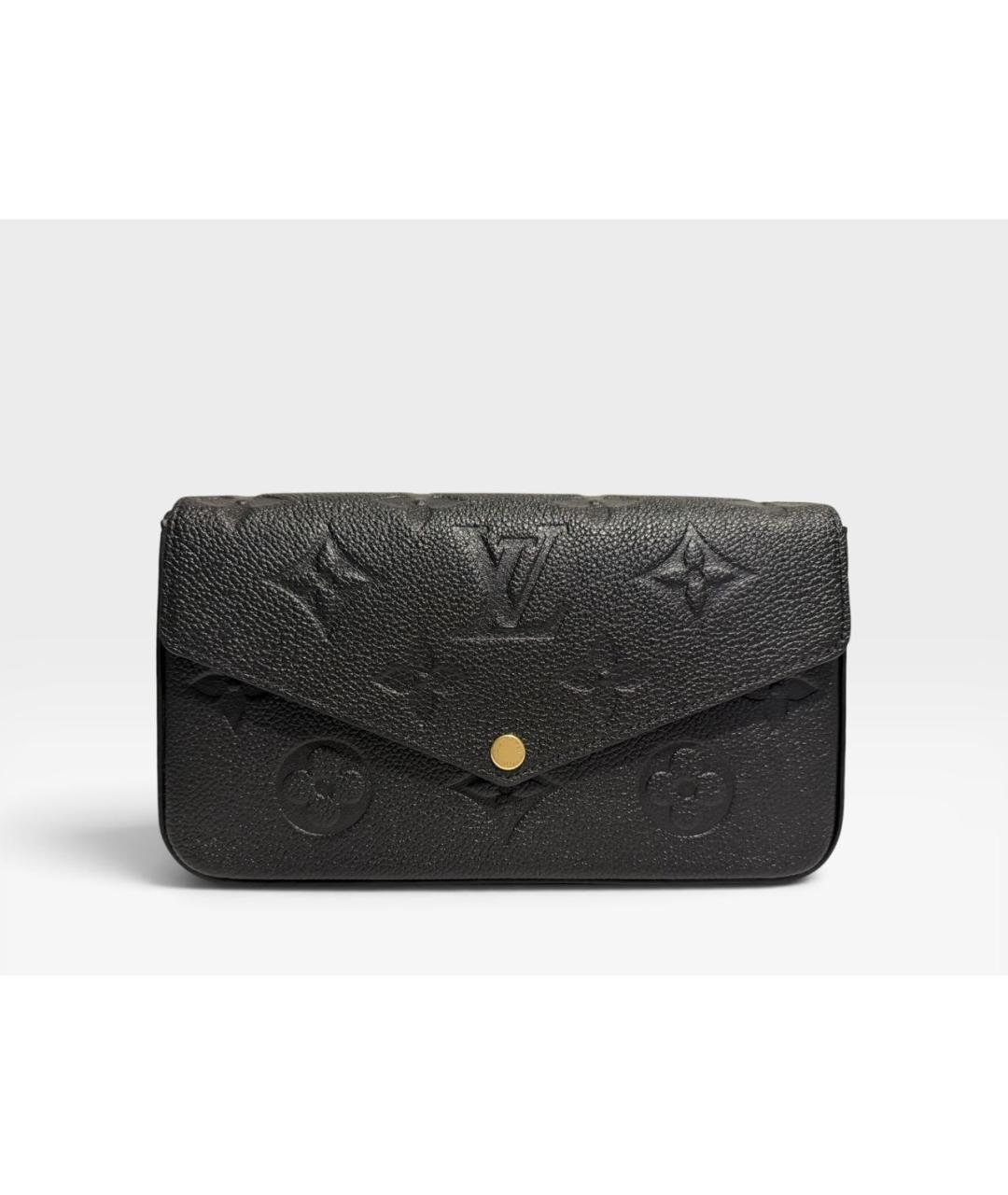 LOUIS VUITTON Черная кожаная сумка через плечо, фото 7