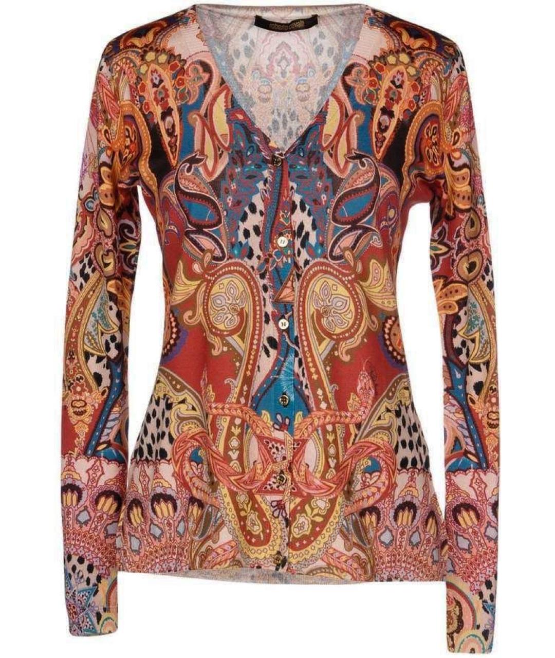 ROBERTO CAVALLI Мульти кашемировый кардиган, фото 9