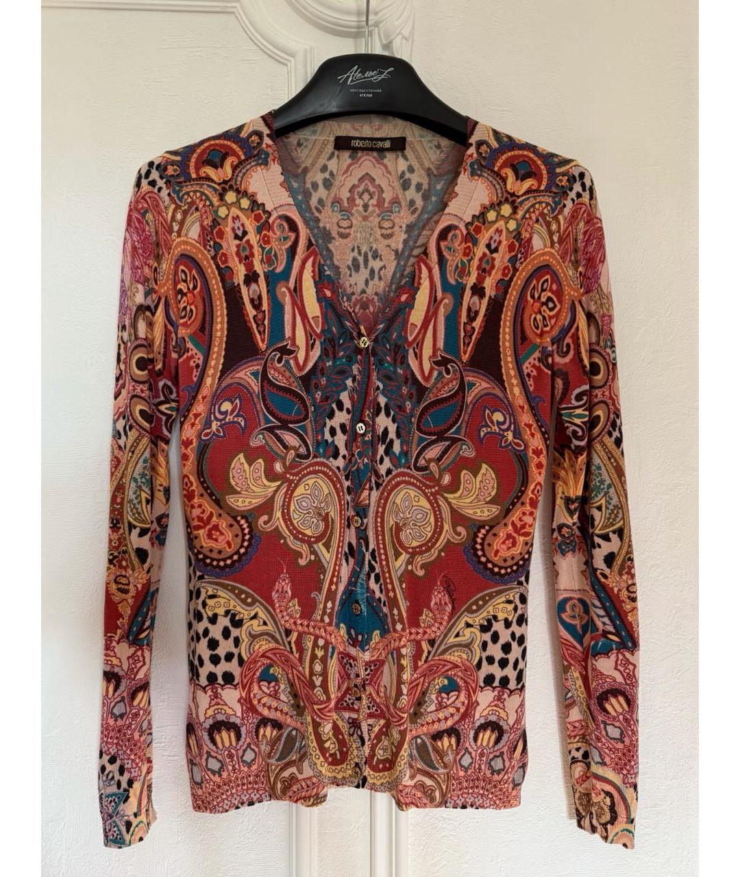 ROBERTO CAVALLI Мульти кашемировый кардиган, фото 2