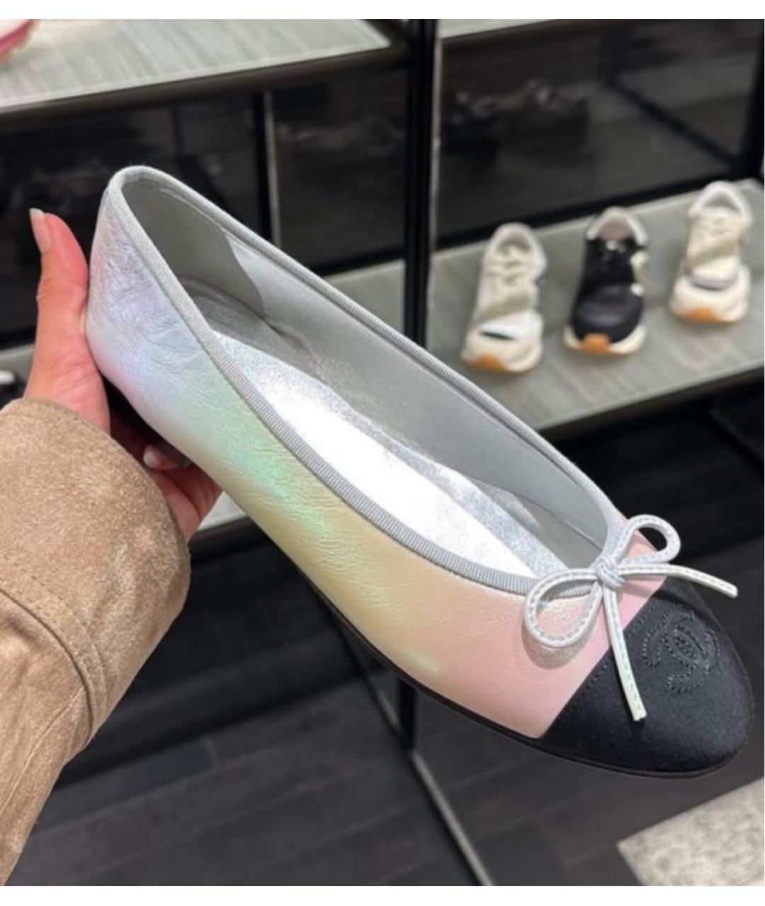 CHANEL Мульти кожаные балетки, фото 2