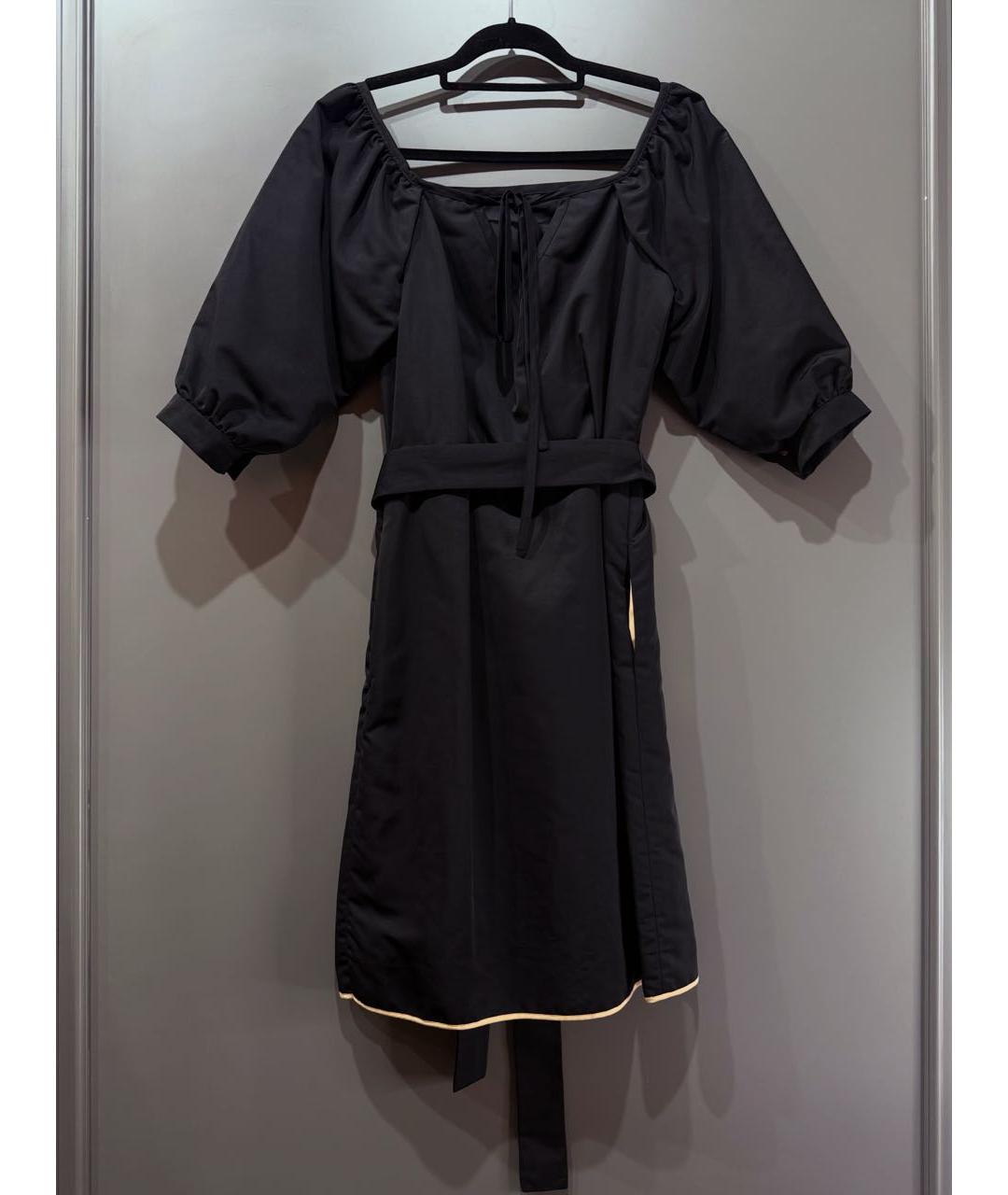CHLOE Черное ацетатное повседневное платье, фото 2