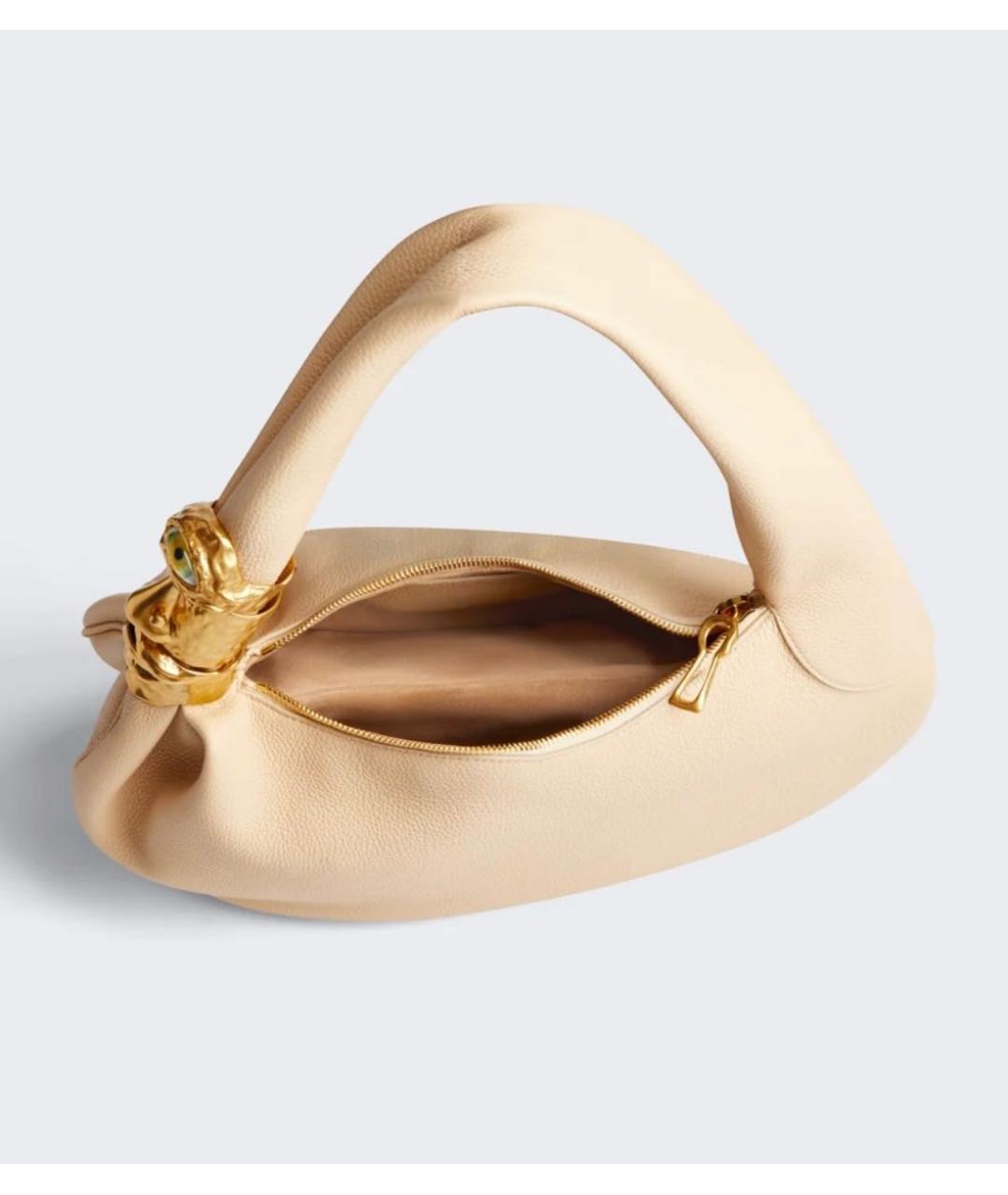 SCHIAPARELLI Бежевая кожаная сумка через плечо, фото 4