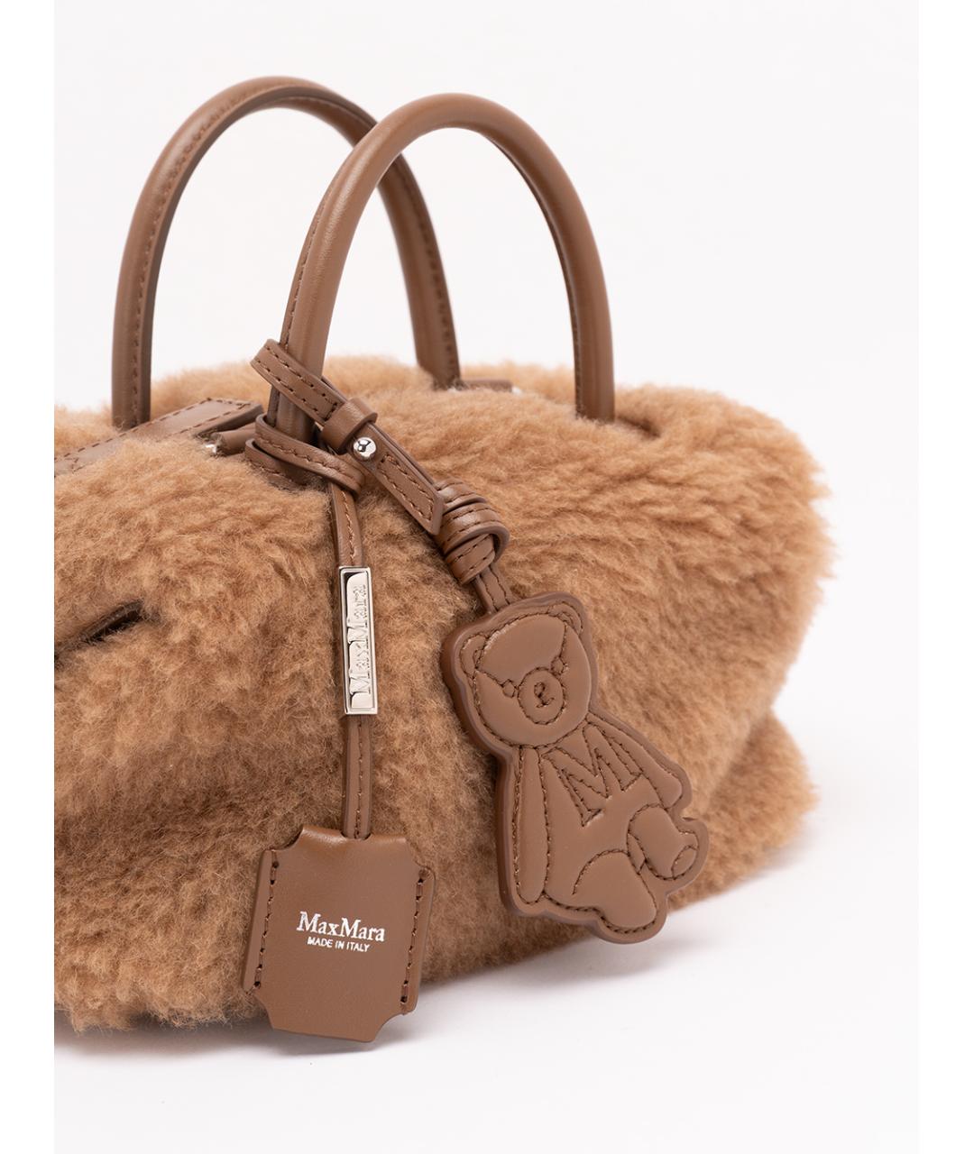 MAX MARA Бежевая шерстяная сумка через плечо, фото 4