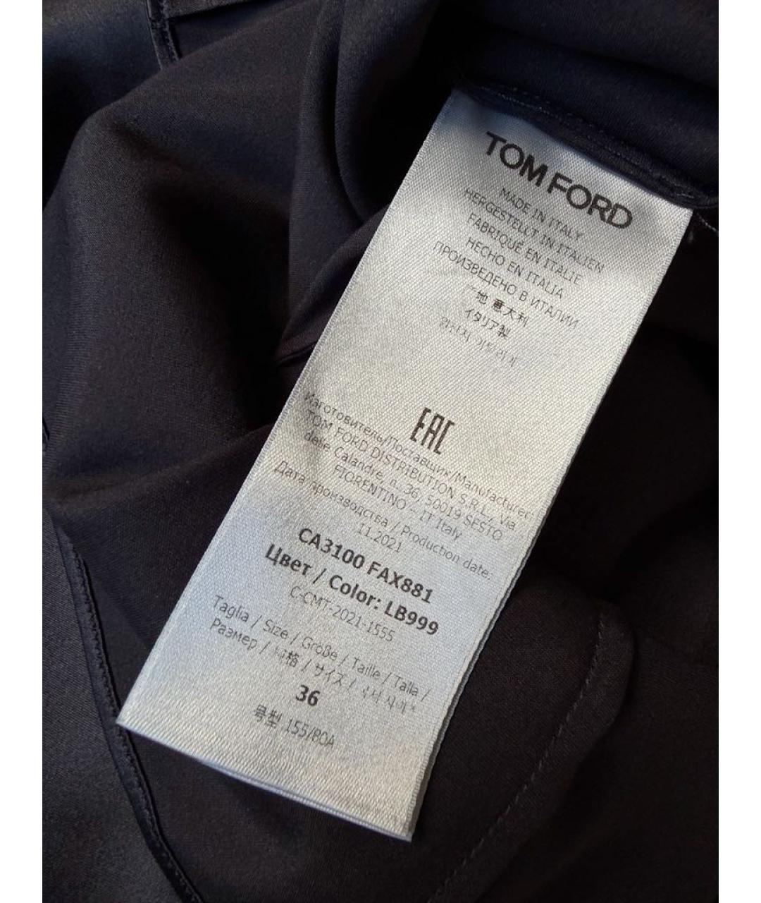 TOM FORD Черная шелковая рубашка, фото 4