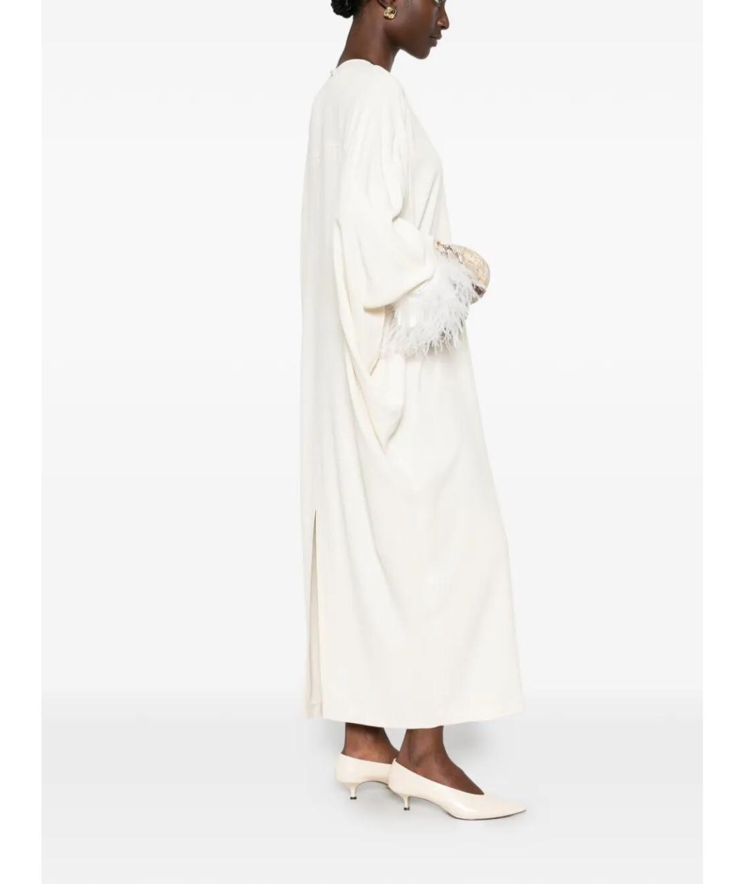 ALBERTA FERRETTI Белое вискозное вечернее платье, фото 3