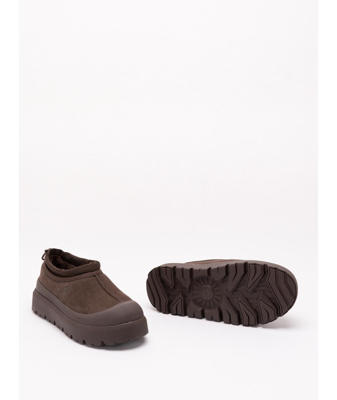 UGG Коричневые кожаные низкие ботинки, фото 4