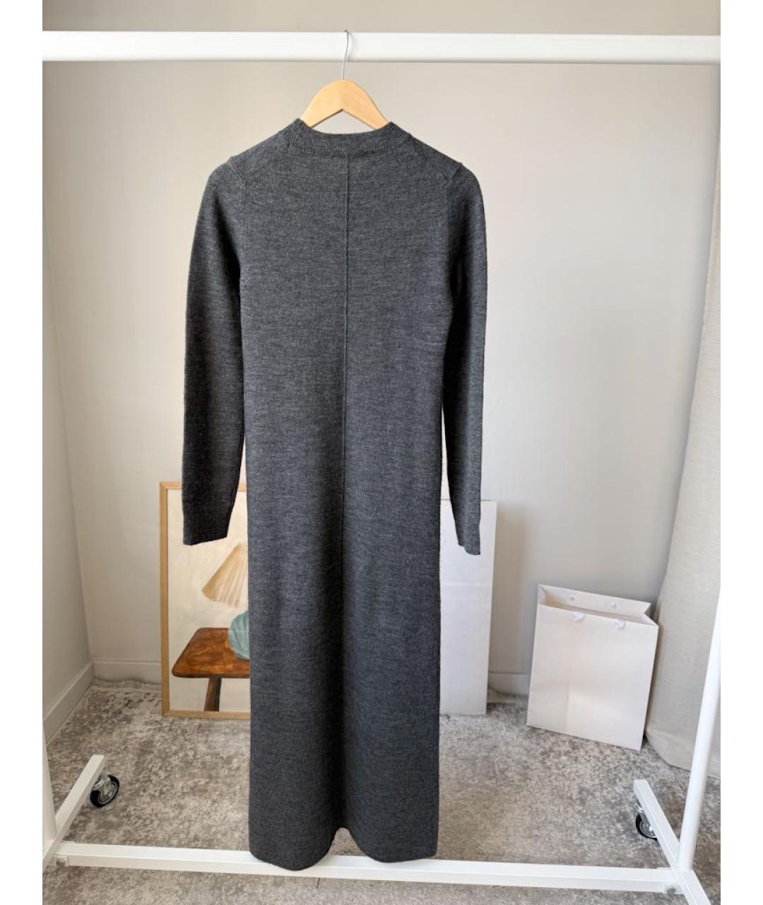 CELINE Серое шерстяное повседневное платье, фото 2