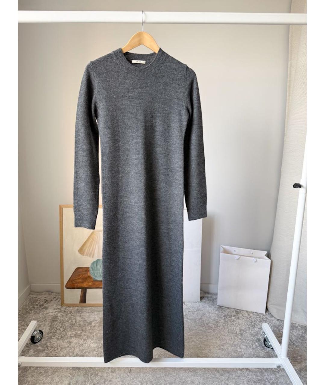 CELINE Серое шерстяное повседневное платье, фото 6