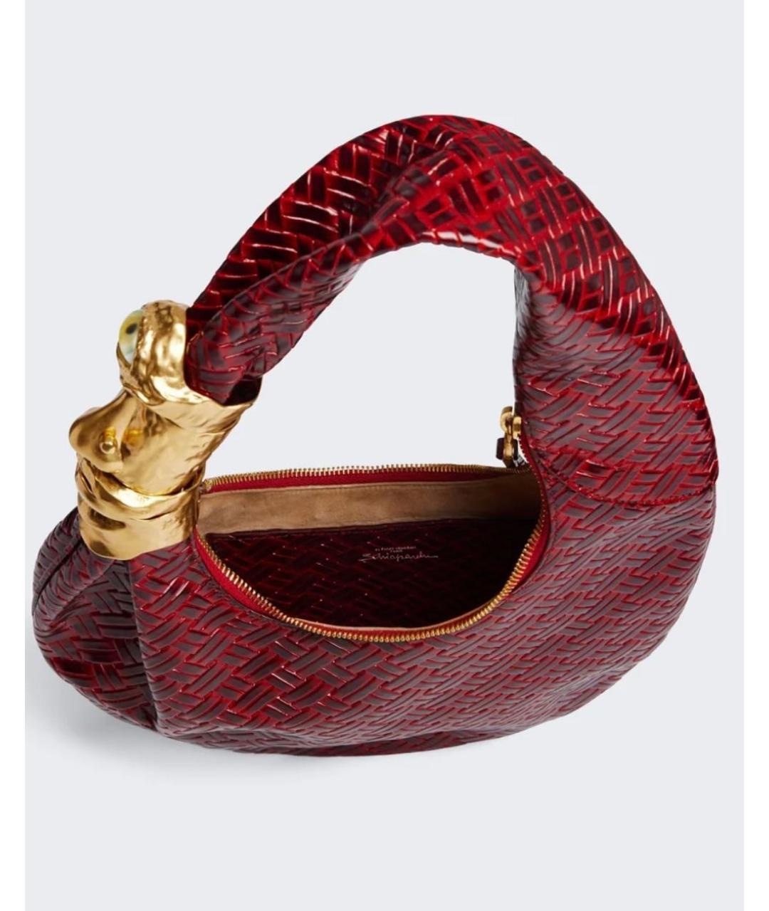 SCHIAPARELLI Красная кожаная сумка через плечо, фото 4