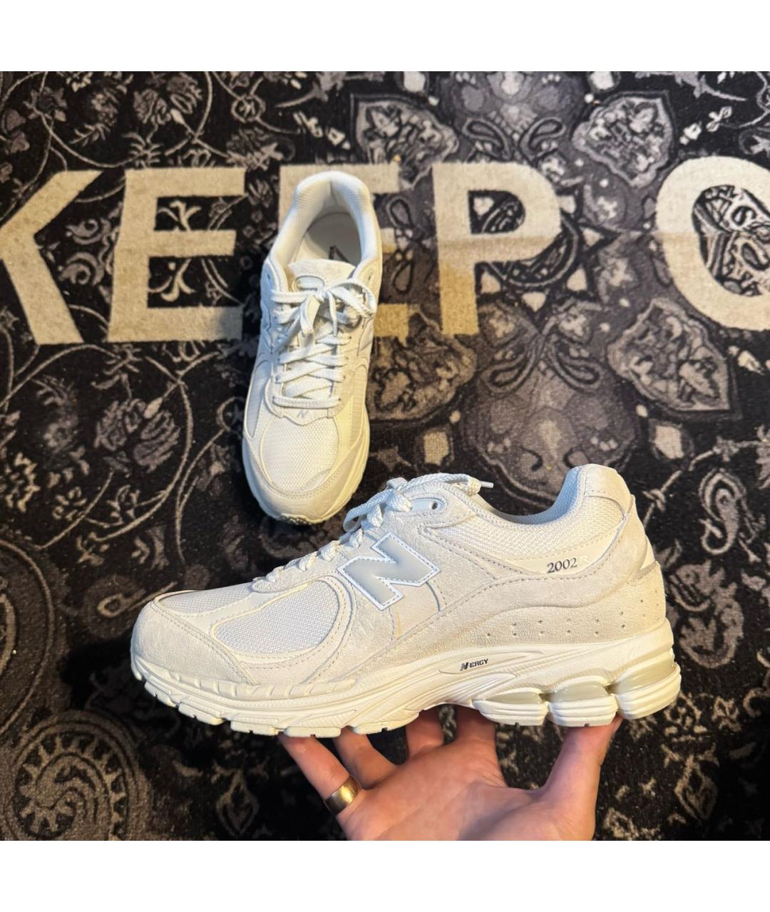 NEW BALANCE Бежевые замшевые низкие кроссовки / кеды, фото 9