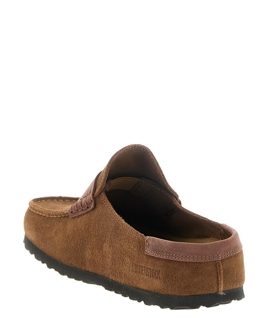 BIRKENSTOCK Коричневые замшевые шлепанцы, фото 3