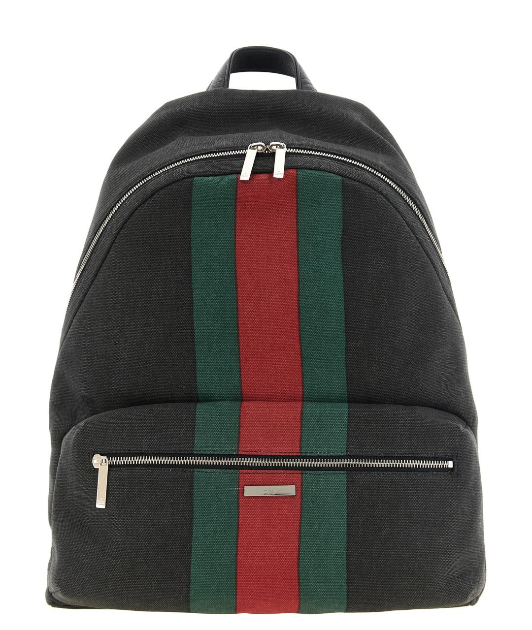 GUCCI Черный хлопковый рюкзак, фото 1