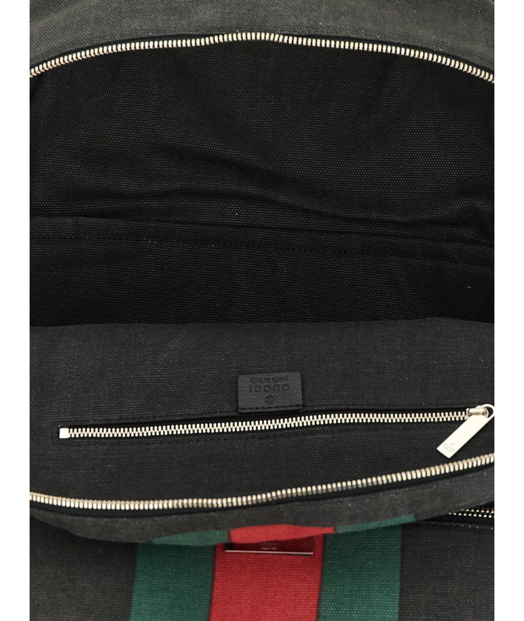GUCCI Черный хлопковый рюкзак, фото 4