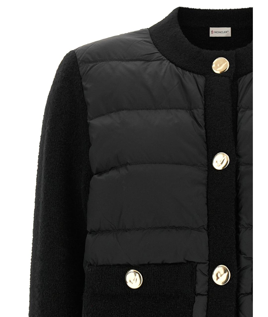 MONCLER Черный шерстяной кардиган, фото 3