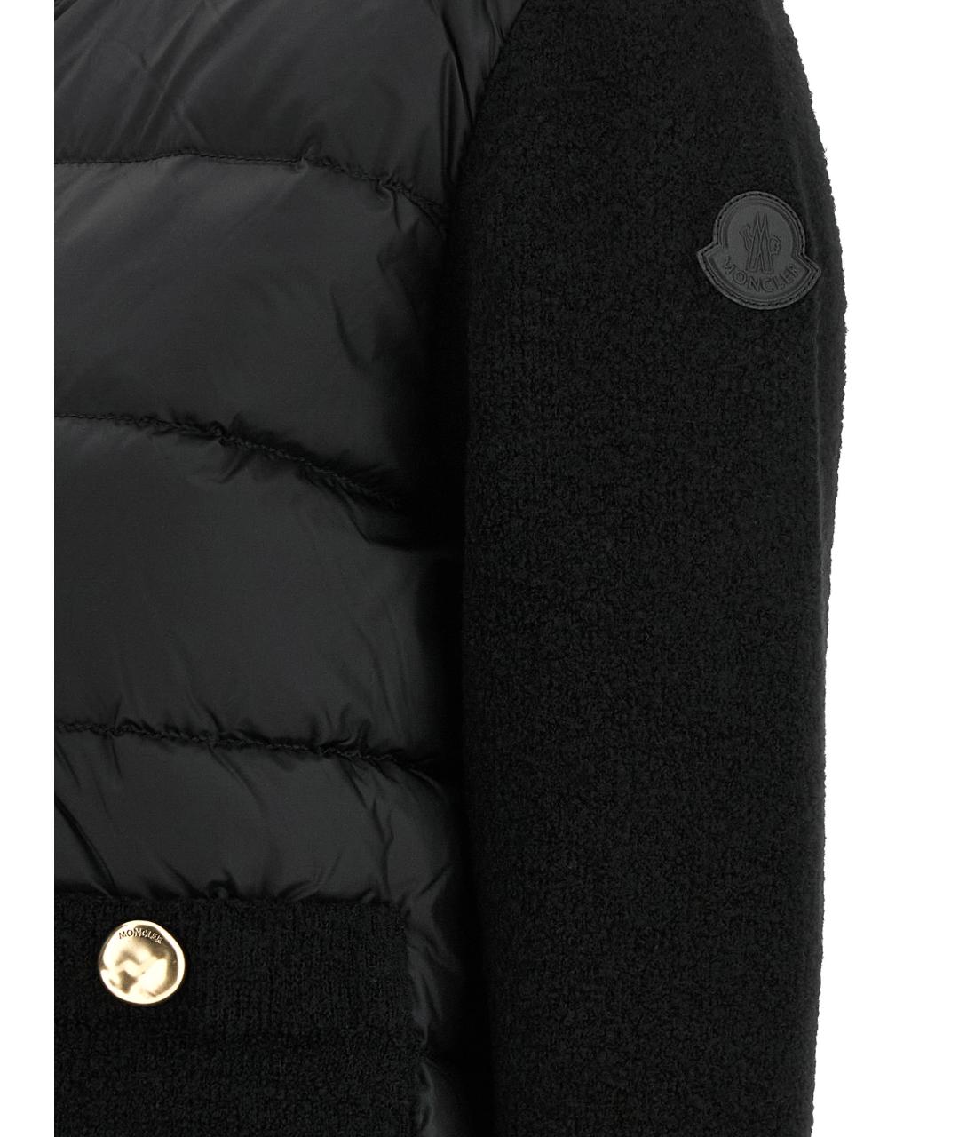 MONCLER Черный шерстяной кардиган, фото 4