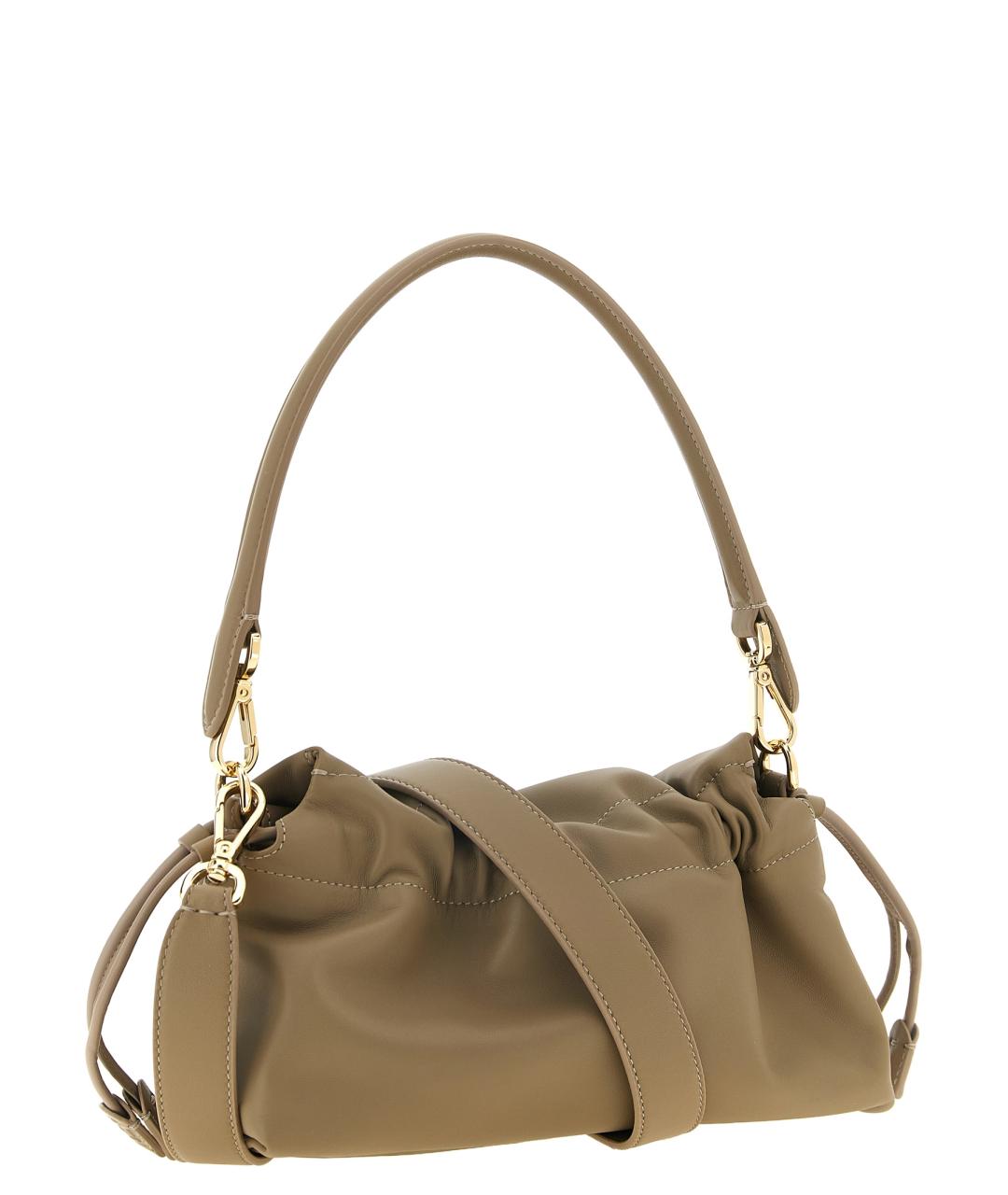 FENDI Бежевая кожаная сумка через плечо, фото 2