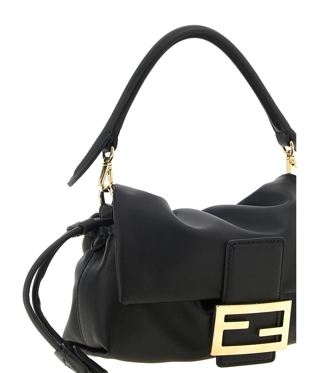 FENDI Черная кожаная сумка через плечо, фото 3