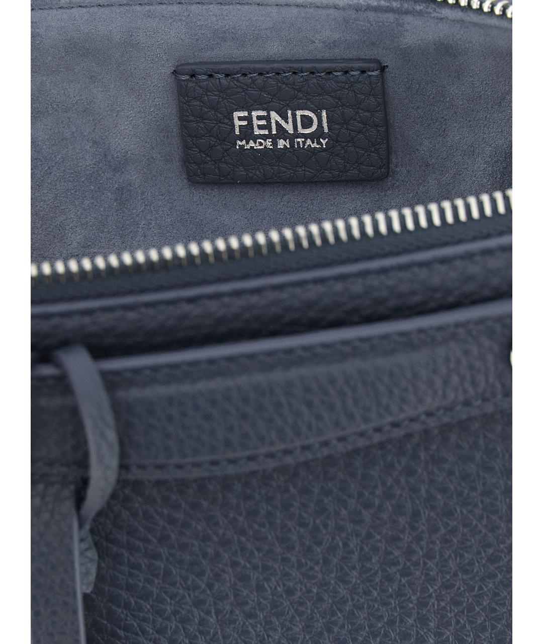 FENDI Синяя кожаная сумка через плечо, фото 4