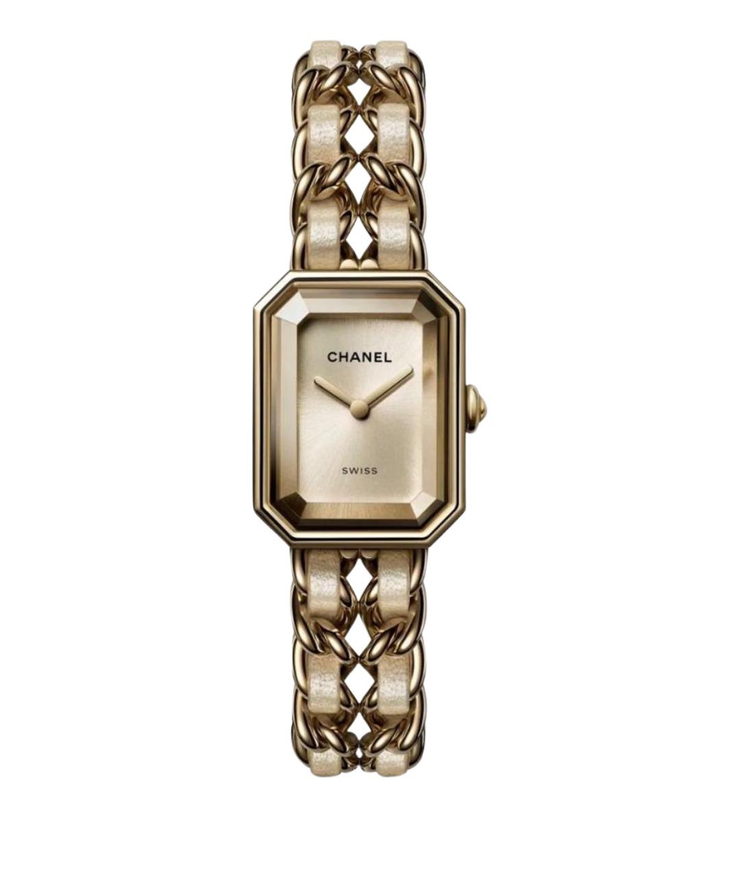 CHANEL Золотые кожаные часы, фото 1