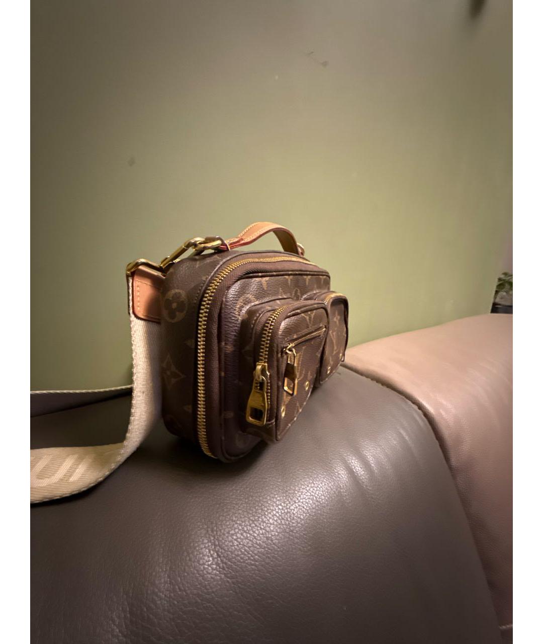 LOUIS VUITTON Коричневая сумка через плечо из канвы, фото 2