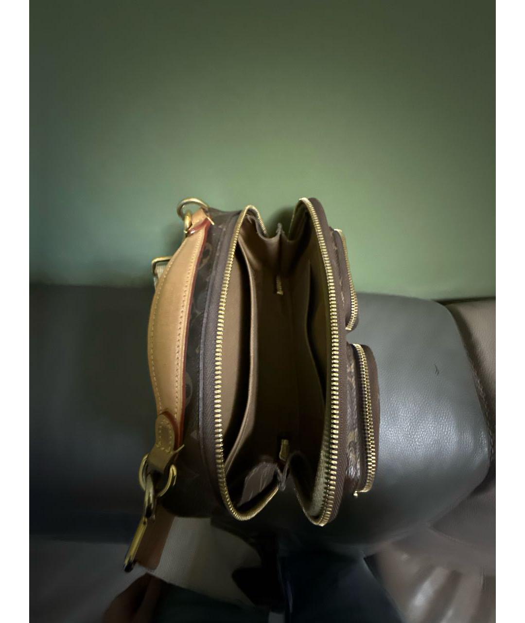 LOUIS VUITTON Коричневая сумка через плечо из канвы, фото 4